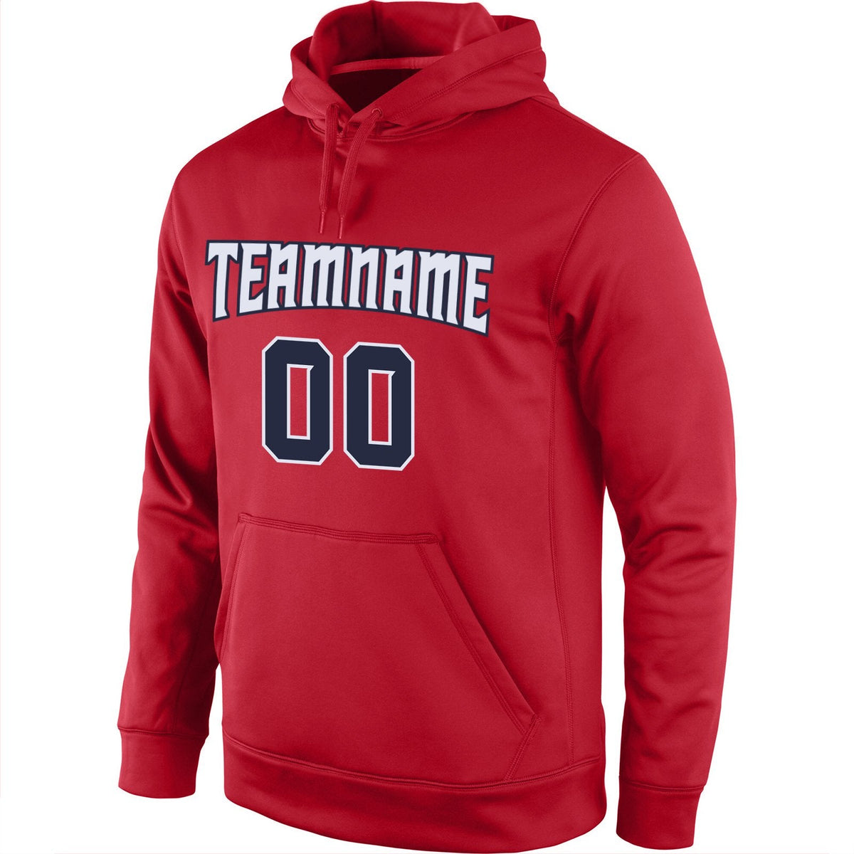 Custom Red Navy-White Classic Style Uniform Pullover Fashion Hoodie| KXKSHOP