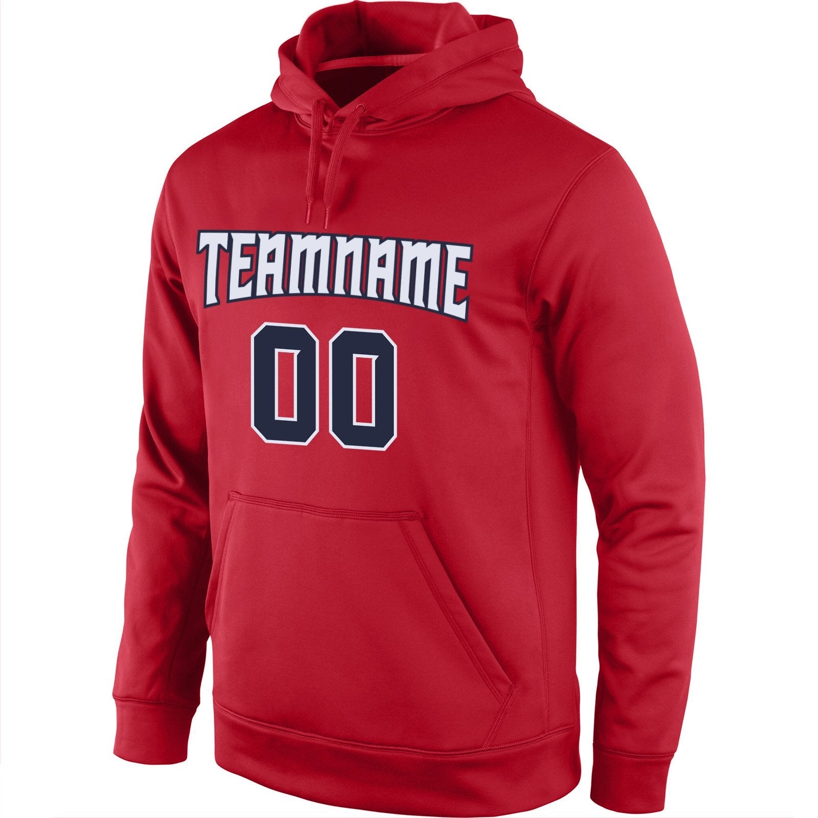 Custom Red Navy-White Classic Style Uniform Pullover Fashion Hoodie| KXKSHOP