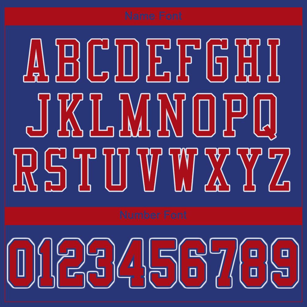 Custom Royal Red-White Classic Style Mesh Authentic American Football Jersey| KXKSHOP