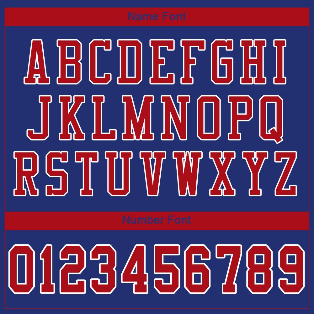 Custom Royal Red-White Classic Style Mesh Authentic American Football Jersey| KXKSHOP