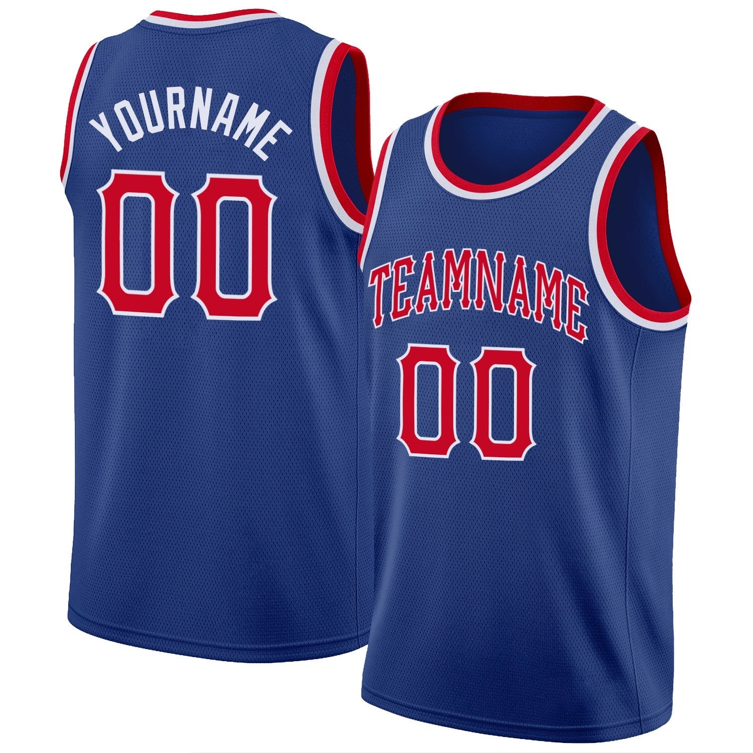 Custom Royal Red-White Classic Tops Athletic Casual Basketball Jersey| KXKSHOP