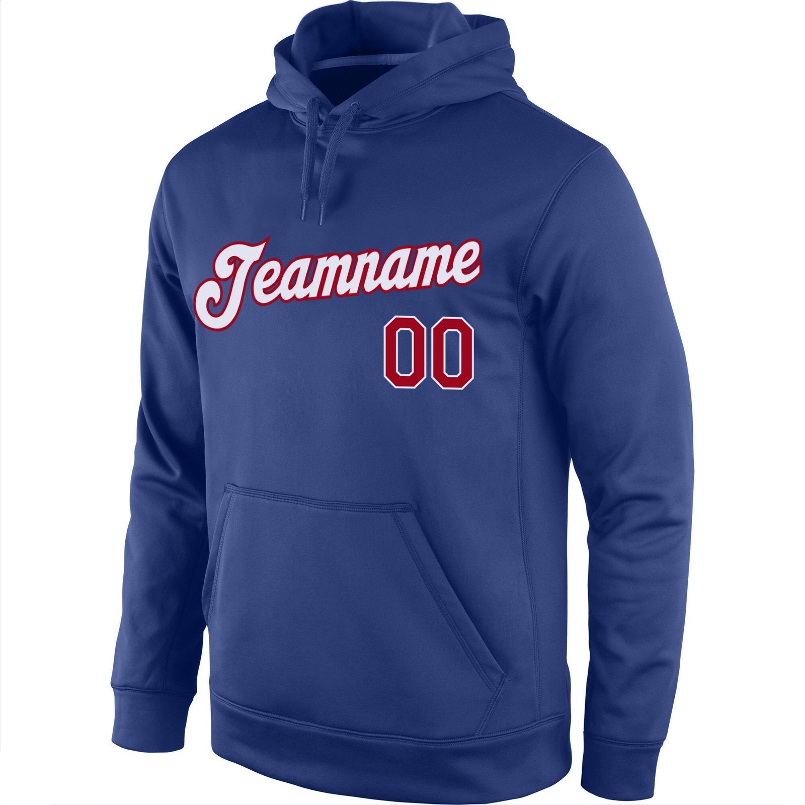 Custom Royal White-Red Classic Style Uniform Pullover Fashion Hoodie| KXKSHOP