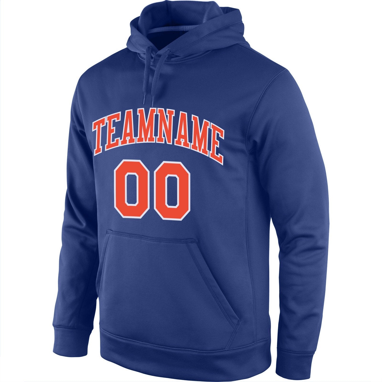 Custom Royal Orange White Classic Style Uniform Pullover Fashion Hoodie| KXKSHOP