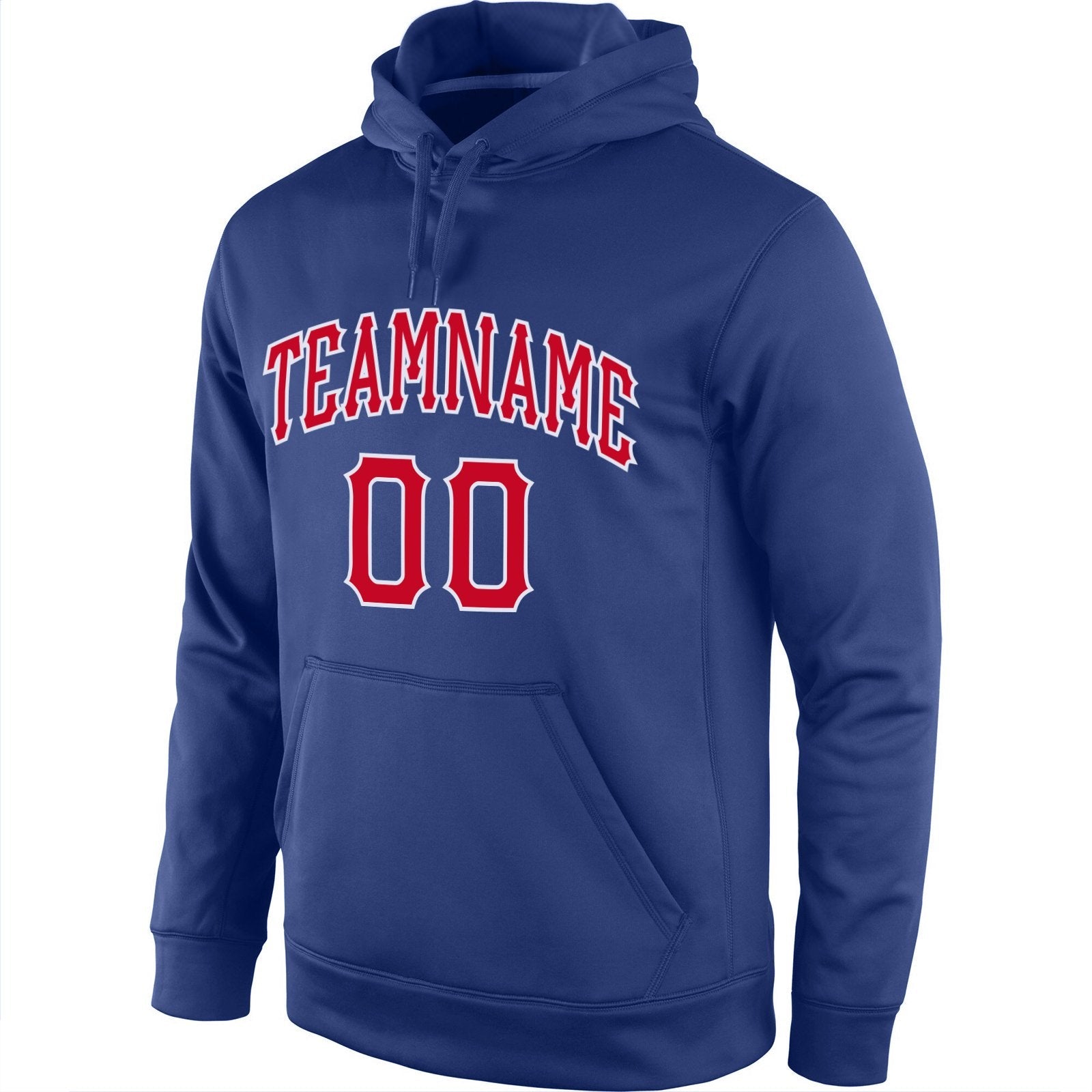 Custom Royal Red White Classic Style Uniform Pullover Fashion Hoodie| KXKSHOP
