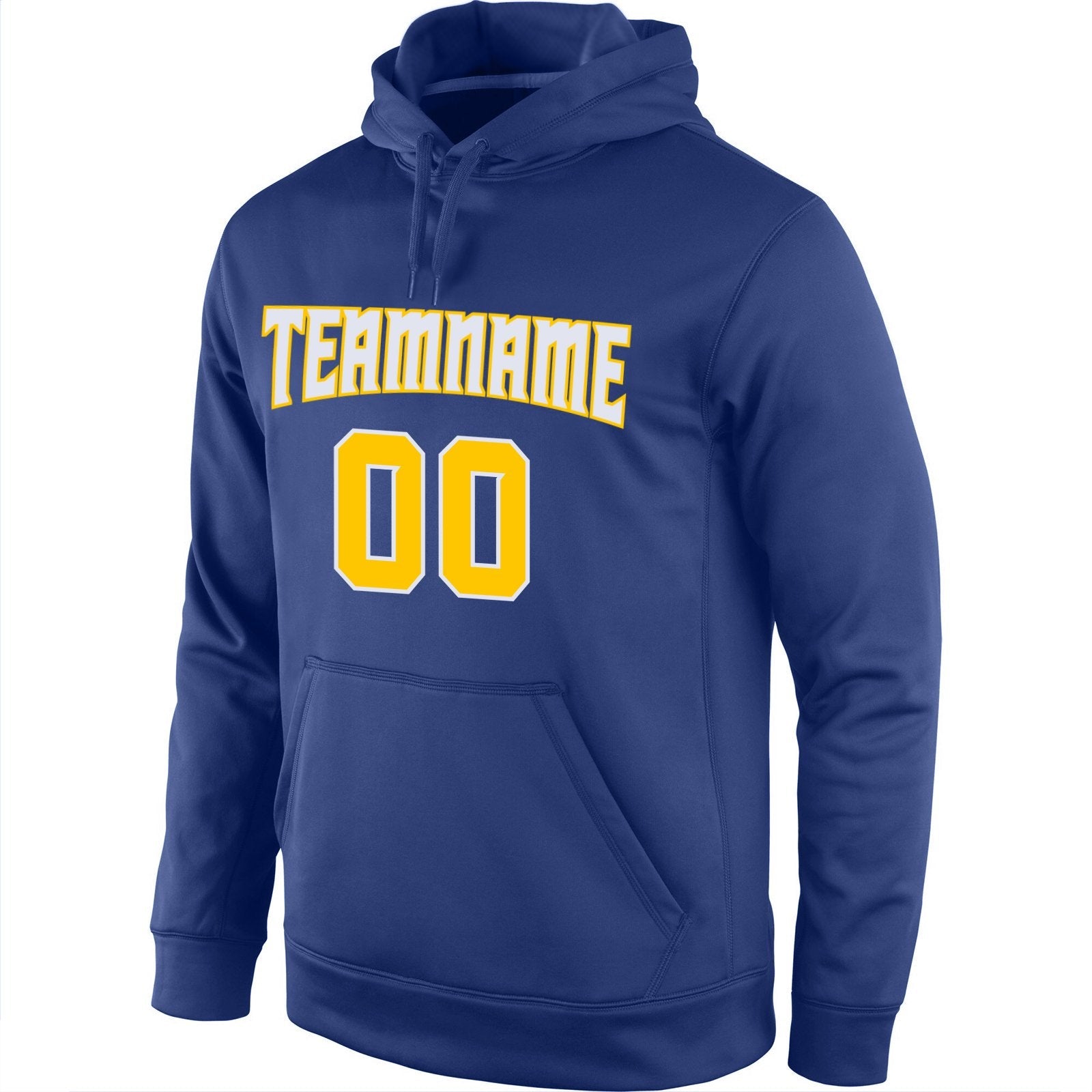 Custom Royal Yellow White Classic Style Uniform Pullover Fashion Hoodie| KXKSHOP