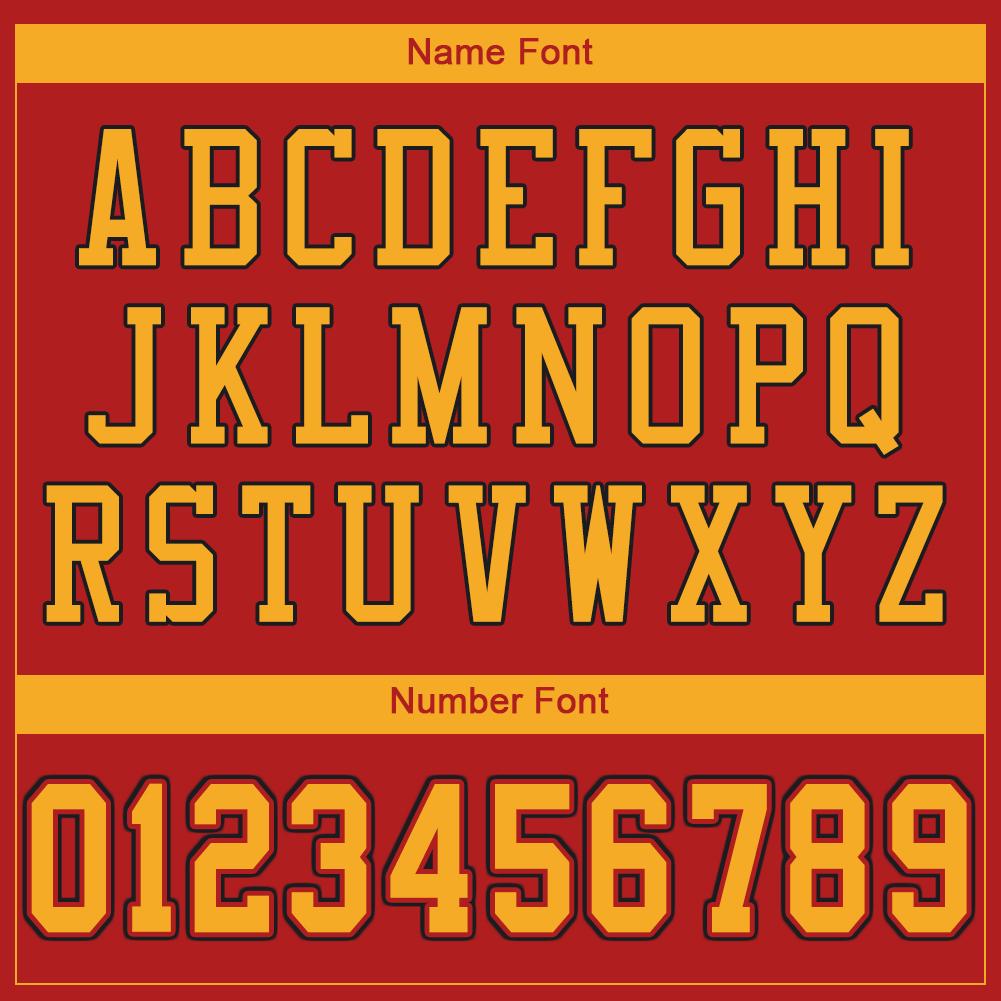 Custom Scarlet Gold-Black Classic Style Mesh Authentic American Football Jersey| KXKSHOP