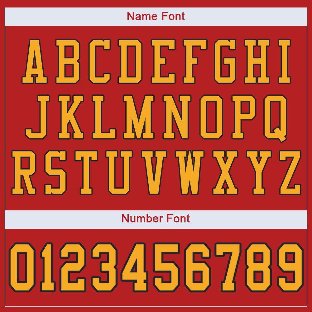 Custom Scarlet Gold-Black Classic Style Mesh Authentic American Football Jersey| KXKSHOP