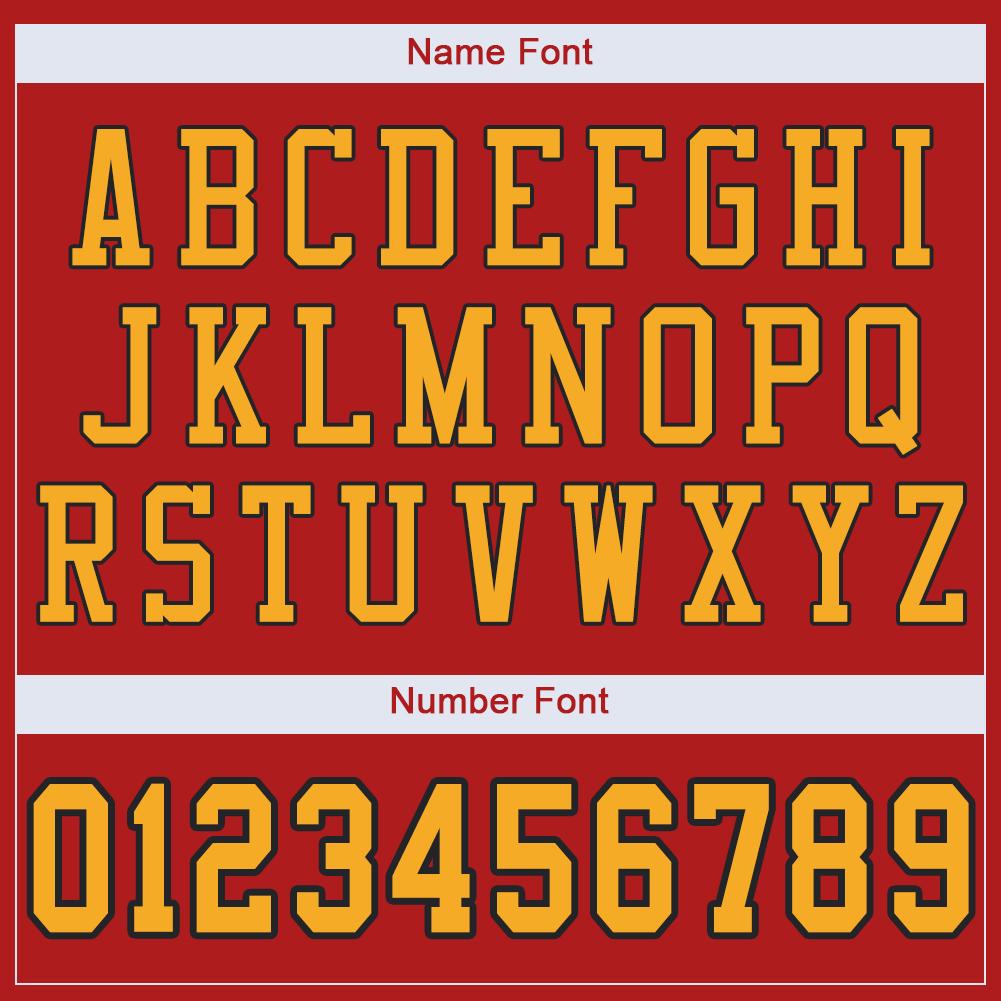 Custom Scarlet Gold-Black Classic Style Mesh Authentic American Football Jersey| KXKSHOP