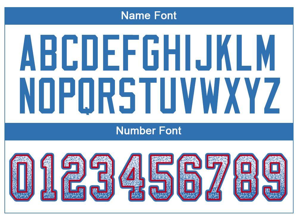 Custom White Powder Blue-Red Drift Fashion Mesh Authentic American Football Jersey| KXKSHOP