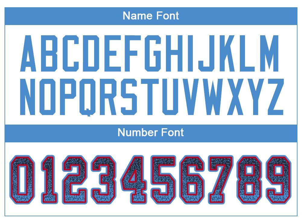 Custom Navy Powder Blue-Red Drift Fashion Mesh Authentic American Football Jersey| KXKSHOP