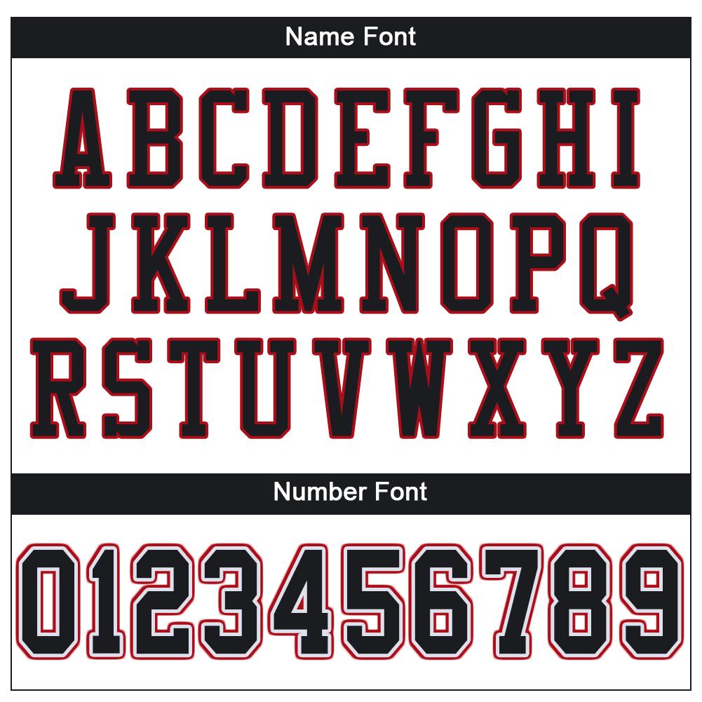Custom White Black-Red Classic Style Mesh Authentic American Football Jersey| KXKSHOP