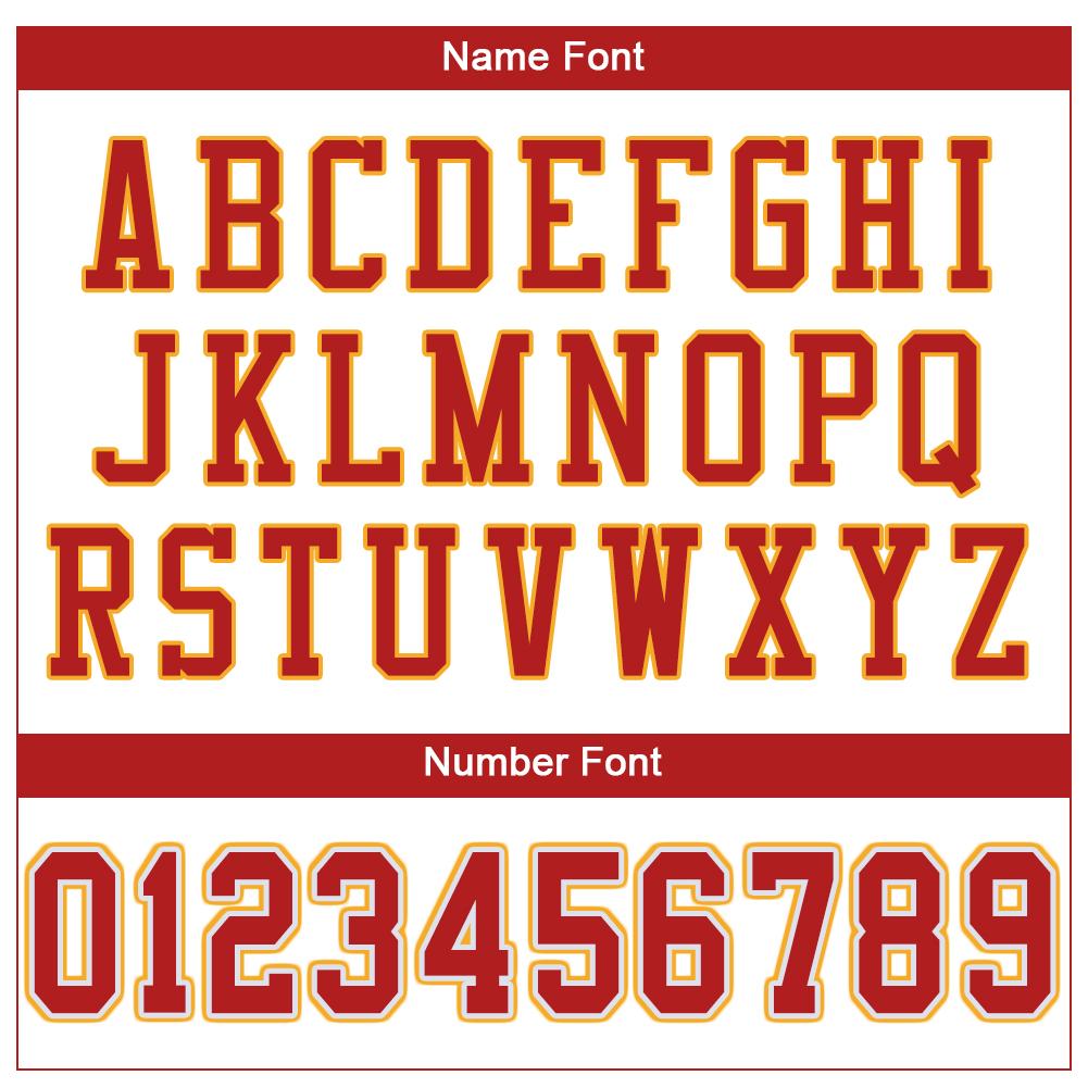 Custom White Scarlet-Gold Classic Style Mesh Authentic American Football Jersey| KXKSHOP