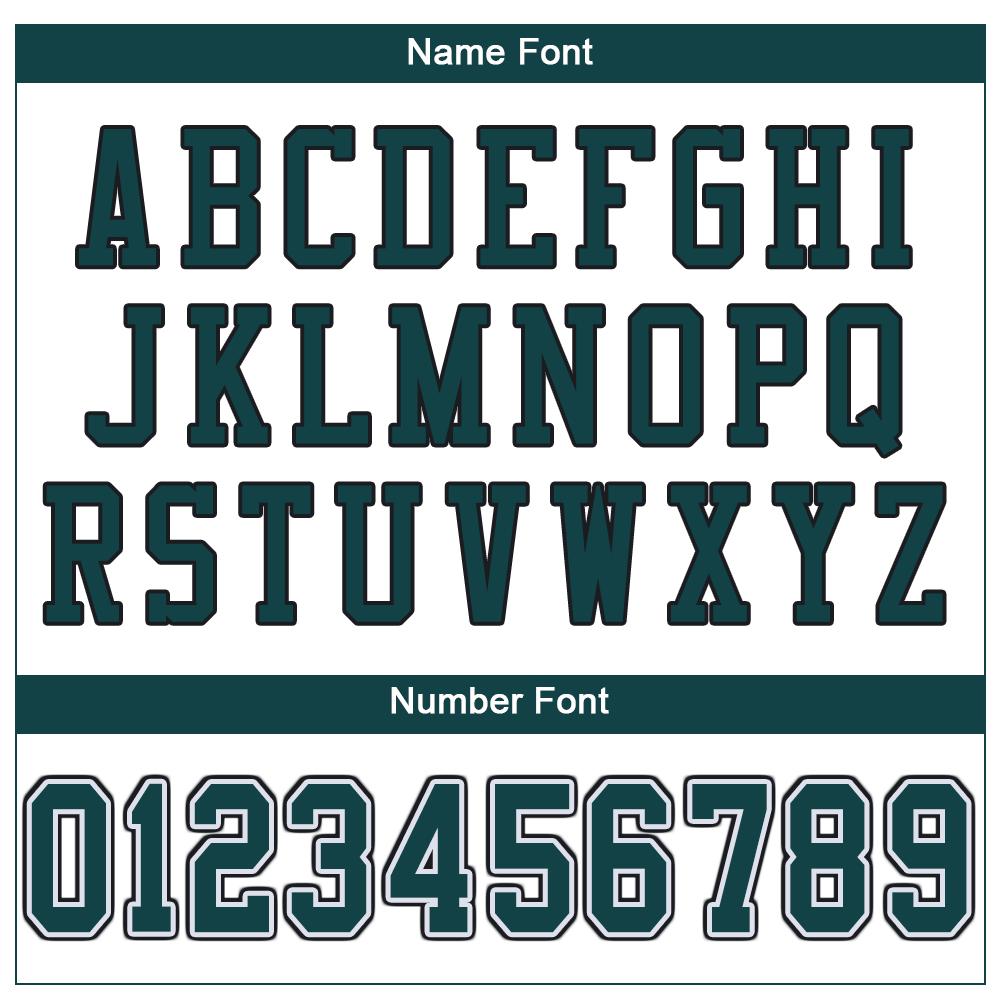 Custom White Midnight Green-Black Classic Style Mesh Authentic American Football Jersey| KXKSHOP