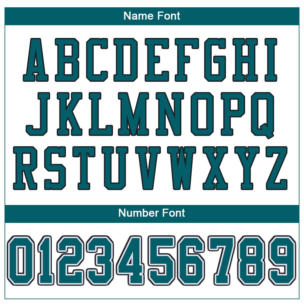 Custom White Teal-Black Classic Style Mesh Authentic American Football Jersey| KXKSHOP