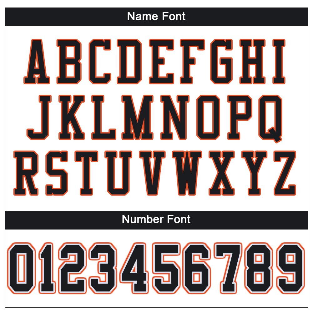 Custom White Black-Orange Classic Style Mesh Authentic American Football Jersey| KXKSHOP