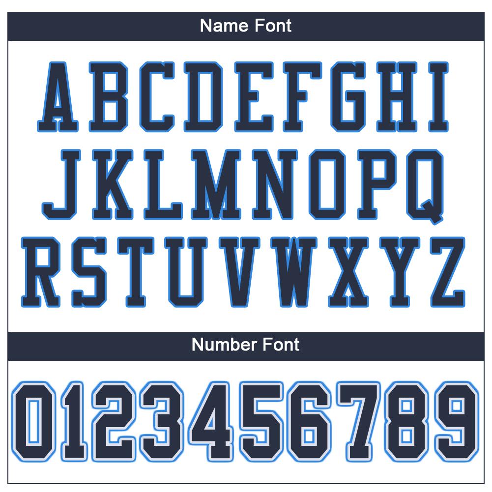 Custom White Navy-Powder Blue Classic Style Mesh Authentic American Football Jersey| KXKSHOP