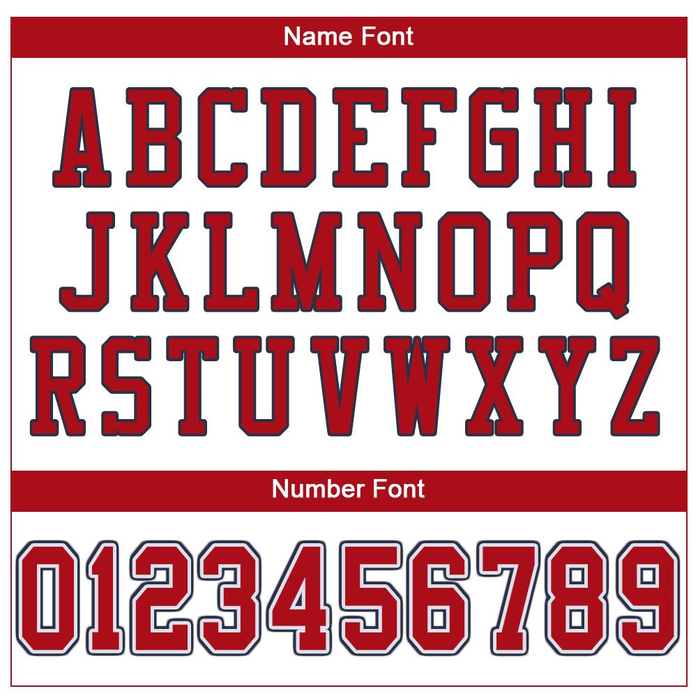 Custom Red Navy-White Classic Style Mesh American Football Jersey | KXKSHOP