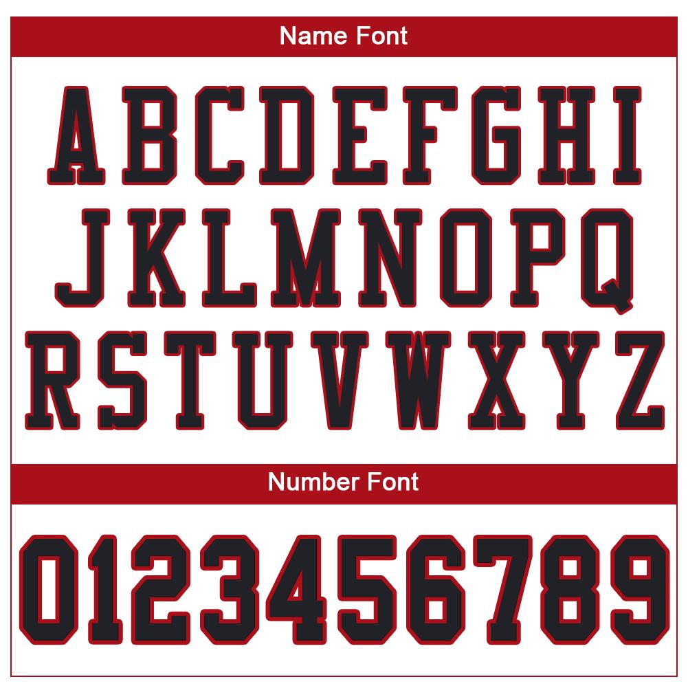 Custom White Black-Red Classic Style Mesh Authentic American Football Jersey| KXKSHOP