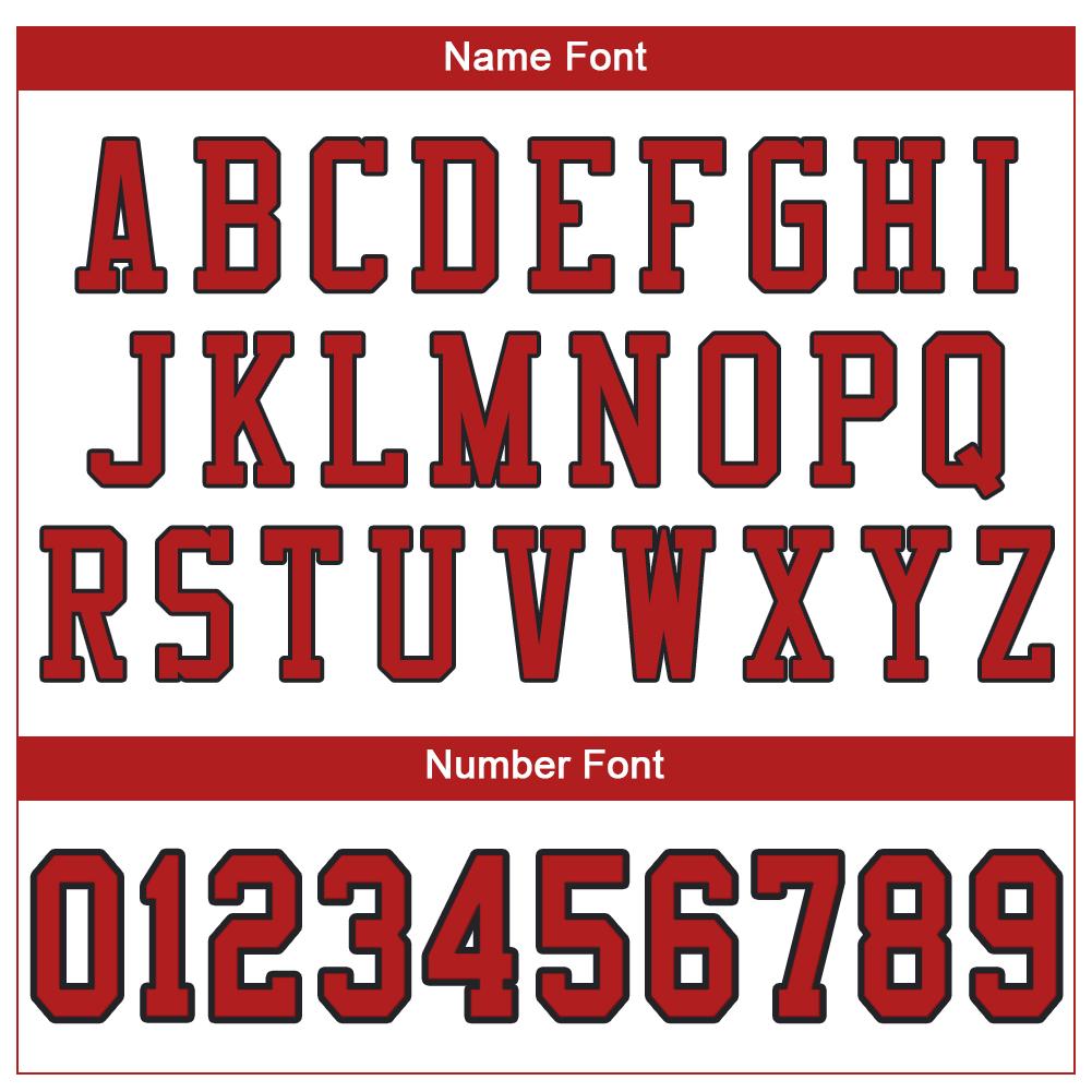 Custom White Red-Black Classic Style Mesh Authentic American Football Jersey| KXKSHOP