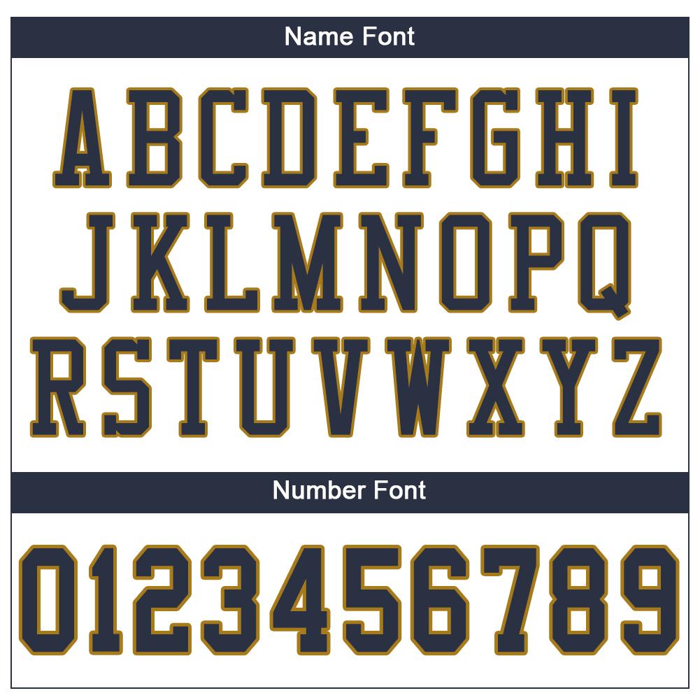 Custom White Navy-Old Gold Classic Style Mesh Authentic American Football Jersey| KXKSHOP