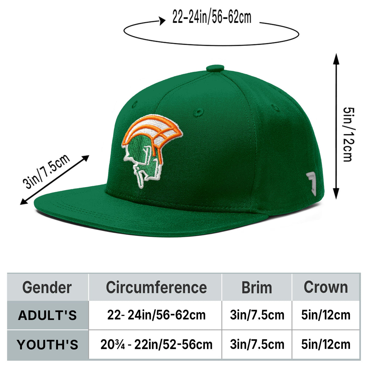 Custom White 3D Puff Embroidery Flat Embroidery Flat Eaves Sport Baseball Cap Design for Men/Women/Youth
